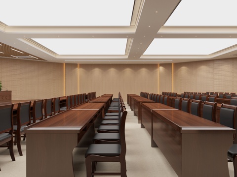 会议室3d模型 