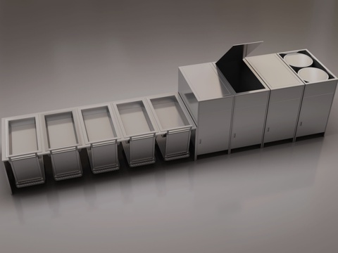  垃圾箱 分类污物储存柜3d模型 