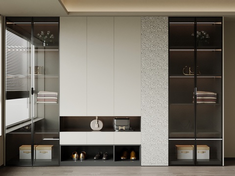 现代衣柜 通顶衣柜su模型