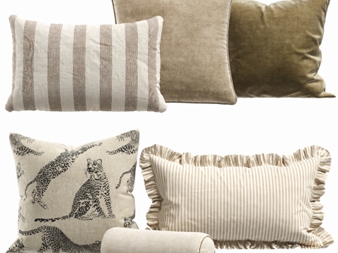  现代抱枕3d模型 