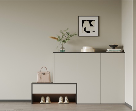 现代鞋柜 玄关柜su模型