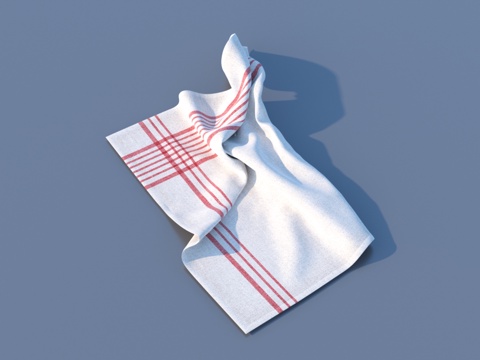  抹布 毛巾 布料3d模型 