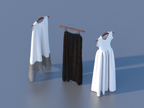  衣服 服装 衣架3d模型 