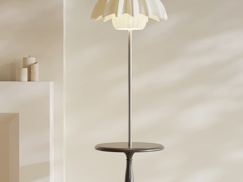  法式复古落地灯3d模型 