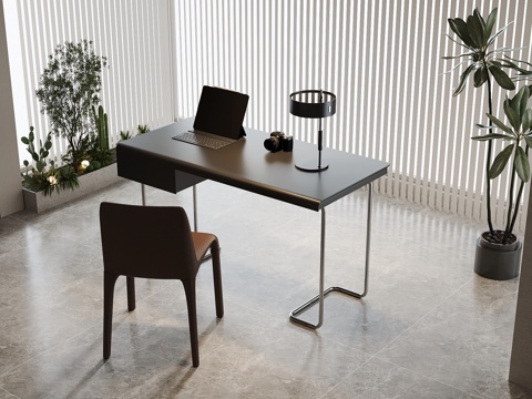  现代书桌椅su模型 