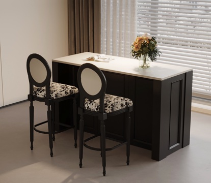  法式复古吧台 吧台椅3d模型 