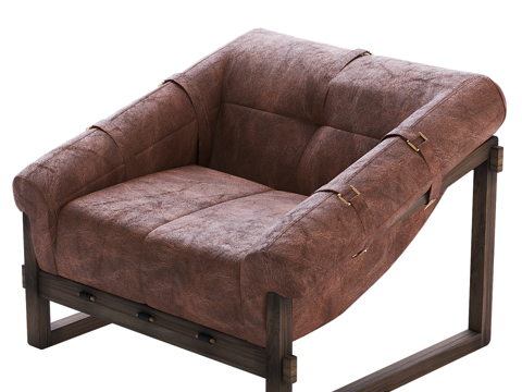  北欧简约单人沙发 单人沙发 简约沙发 休闲沙发 客厅沙发3d模型 