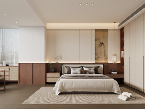  宋氏美学，卧室3d模型 