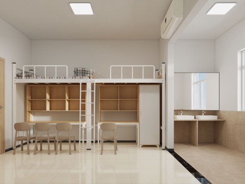  学校宿舍3d模型 