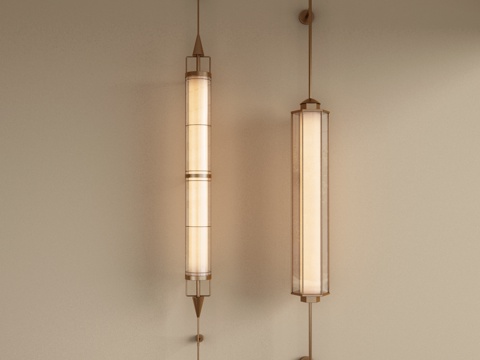  现代金属壁灯 大型壁灯 床头壁灯 长条壁灯 客厅壁灯3d模型 