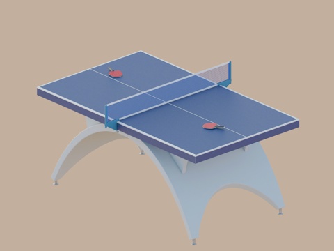  兵乓球台3d模型 