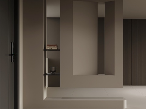  现代玄关 玄关柜3d模型 