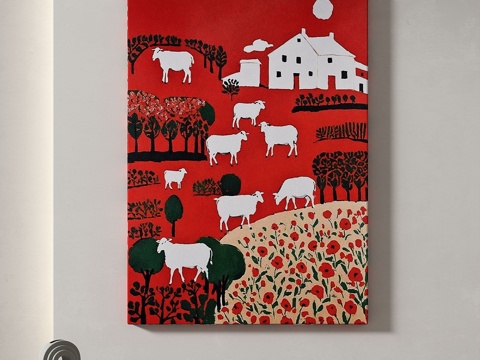  现代，简约，抽象，装饰画3d模型 