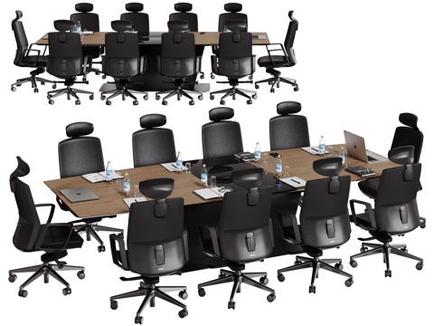  现代会议桌椅 洽谈桌椅 办公桌椅3d模型 