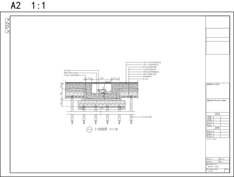 景观假山置石跌水cad施工图