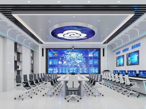  气象会议室 办公室3d模型 