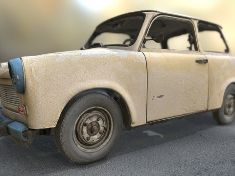  特拉贝特胶木车3d模型 