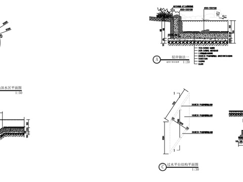景观假山置石跌水cad施工图