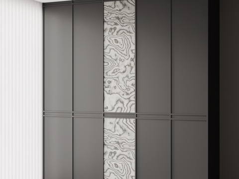  现代意式衣柜3d模型 