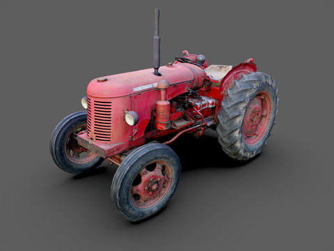  大卫布朗25D拖拉机3d模型 