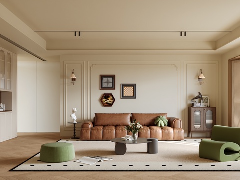 法式客厅su模型