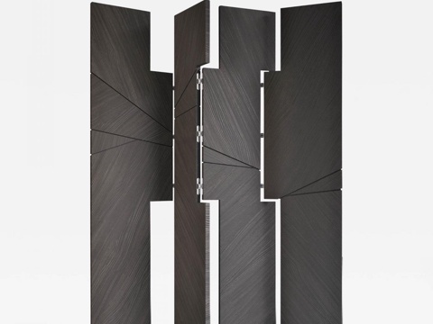 现代木质屏风隔断su模型