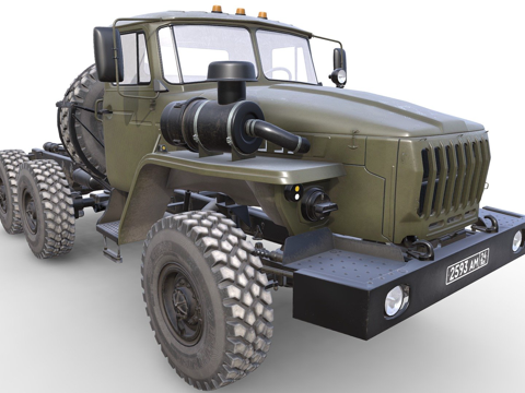  俄罗斯军用卡车乌拉尔43203d模型 