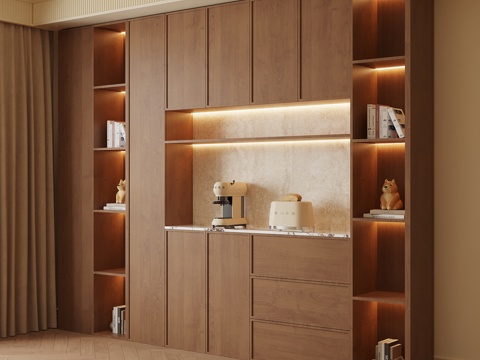  中古风餐边柜3d模型 