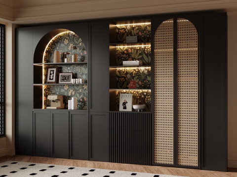 法式酒柜su模型