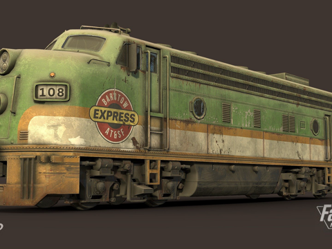  F4NV火车引擎3d模型 