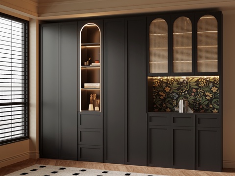 法式酒柜su模型