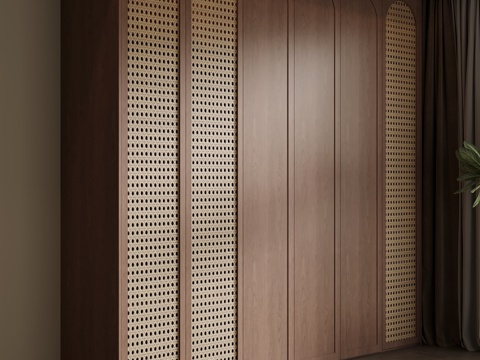 中古风衣柜su模型