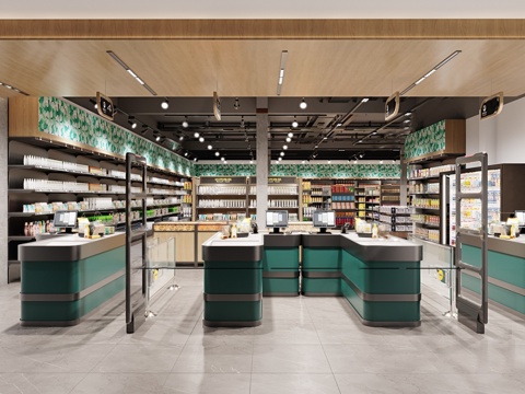 800平生鲜连锁超市 便利店 零食店 最新全套施工图设计cad施工图