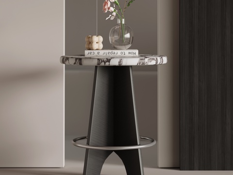 现代意式边几 角几圆几su模型