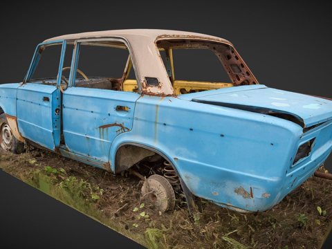  VAZ 2106切尔诺贝利石3d模型 