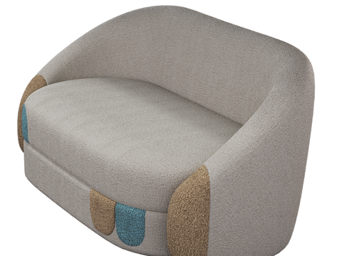  现代简约双人沙发 双人沙发 简约沙发 客厅沙发3d模型 