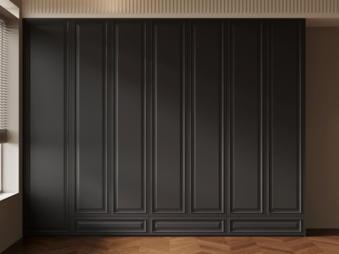  法式衣柜3d模型 