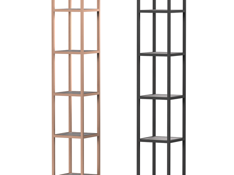  现代简约装饰架子 架子 简约剪子 装饰书架3d模型 