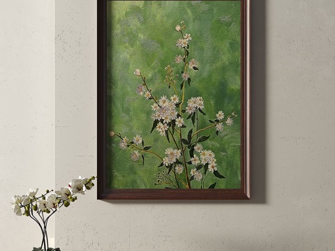  复古，中古，装饰画3d模型 