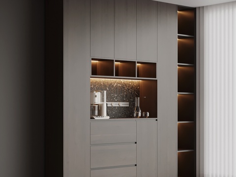  意式餐边柜3d模型 