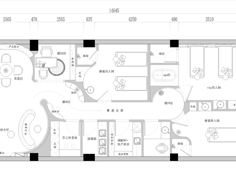 美容院 最新全套施工图设计cad施工图