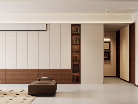  中古风客餐厅3d模型 