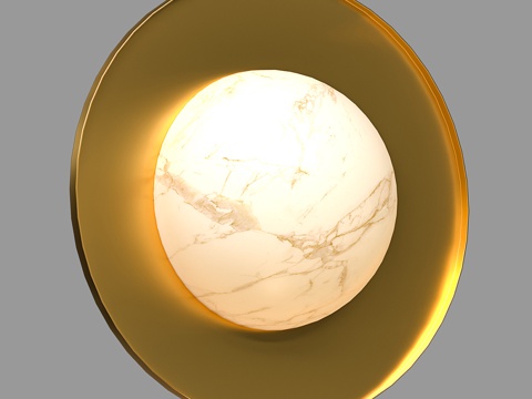  现代简约壁灯 壁灯 简约壁灯 球形壁灯 装饰壁灯 灯3d模型 