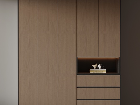  意式衣柜3d模型 