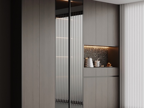  意式餐边柜3d模型 