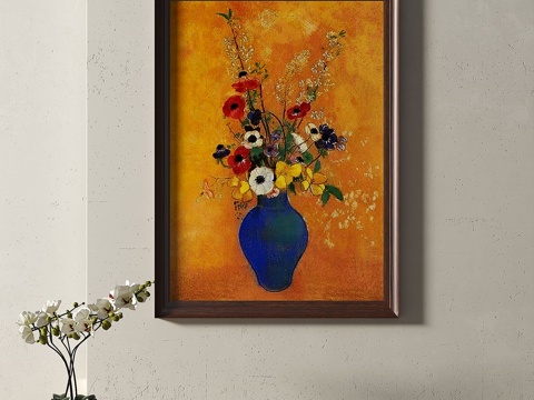  复古，中古，装饰画3d模型 