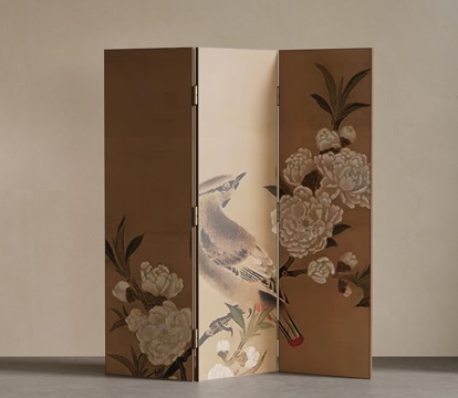 新中式屏风 隔断su模型