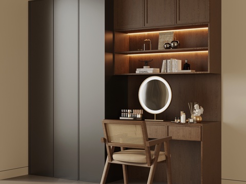  中古风书桌椅3d模型 