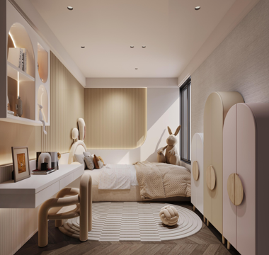 现代儿童房su模型