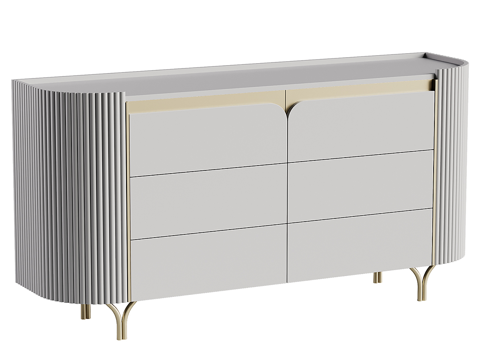  现代简约餐边柜 边柜 简约边柜 装饰边柜3d模型 